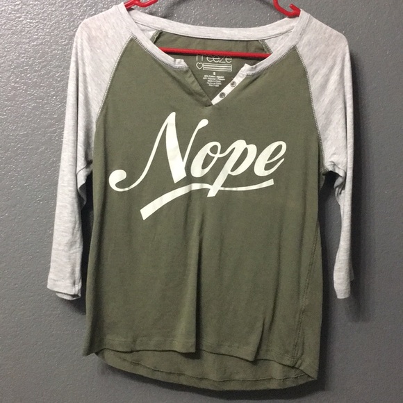 NEW “NOPE” Long Sleeve Shirt - Picture 1 of 3
